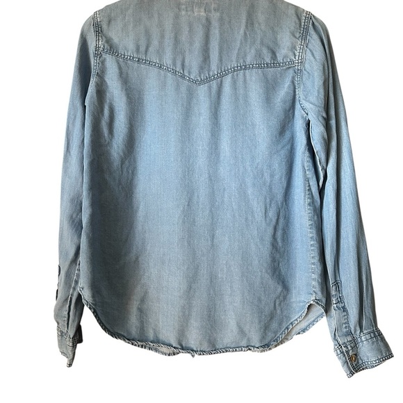 Thread & Supply Soft Blue Denim Button Down Shirt - Picture 2 of 3